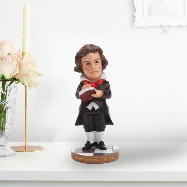 ルートヴィヒ・ヴァン・ベートーヴェンフィギュア彫像高さ16.5cm作曲家ミニチュアモデル彫刻置物書斎贈り物輸入品_3