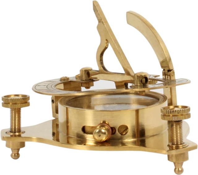 即納！3インチ サンデル・コンパス(羅針盤) - ソリッド・ブラス・サンダイヤル/ Sundial Compass - Solid Brass Sun Dial（輸入品）_3