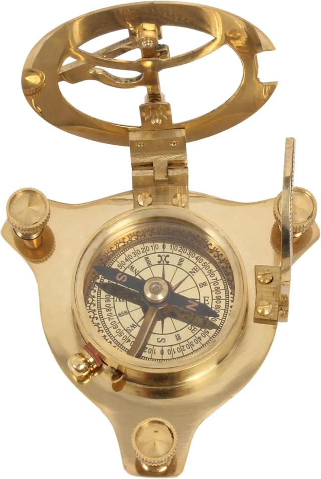 即納！3インチ サンデル・コンパス(羅針盤) - ソリッド・ブラス・サンダイヤル/ Sundial Compass - Solid Brass Sun Dial（輸入品）_4