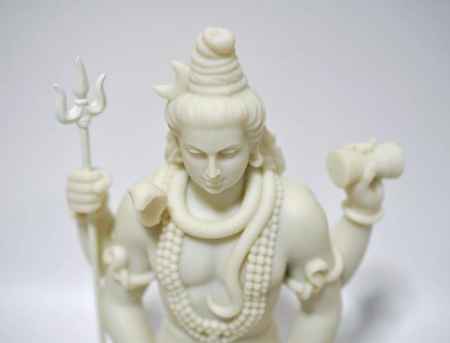 即納！蓮のポーズで瞑想する、シヴァ神彫像 - 悪、無知、死を破壊するヒンズー教の神 (輸入品