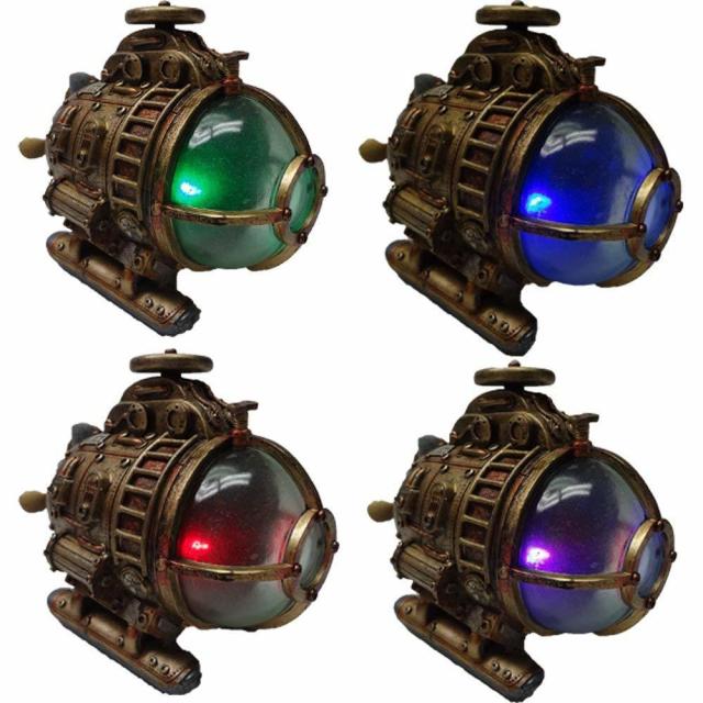 スチームパンク風 ノーチラスエクス号 サブマリン(潜水艦) コレクティブル ファンタジー置物 変化するLEDライト付き 彫像 彫刻（輸入品）_2