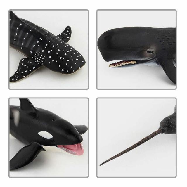 ファンタエリア 海洋動物フィギュア 海の生き物 アクションモデル クジラ オーナメント教育&認知玩具 男女の子供 5〜8歳（9ピ−ス）輸入品_1