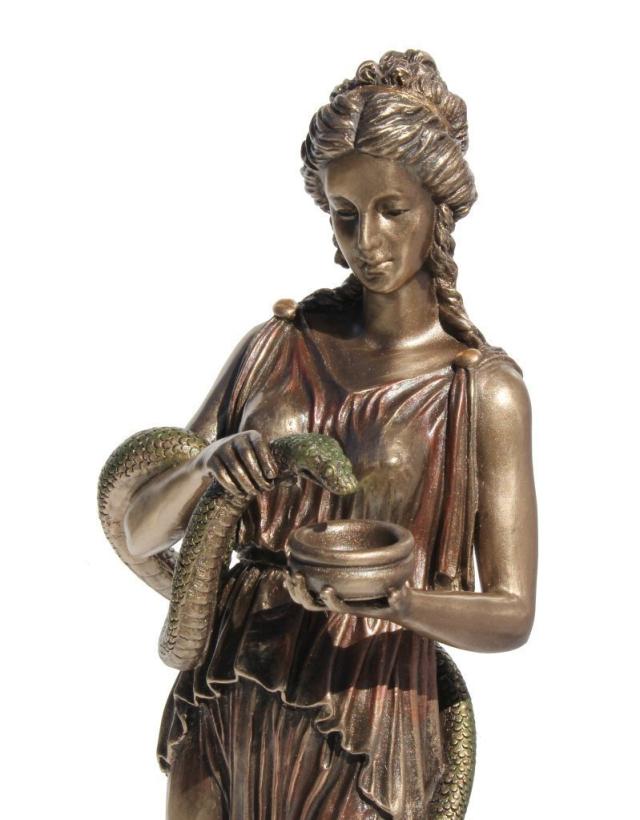 薬学の神様！古代ギリシア神話 女神、健康の維持や衛生を司る ヒュギエイア 健康神像 彫刻彫像/ 薬局 薬剤師 病院医院 診療所 医者（輸入品_2