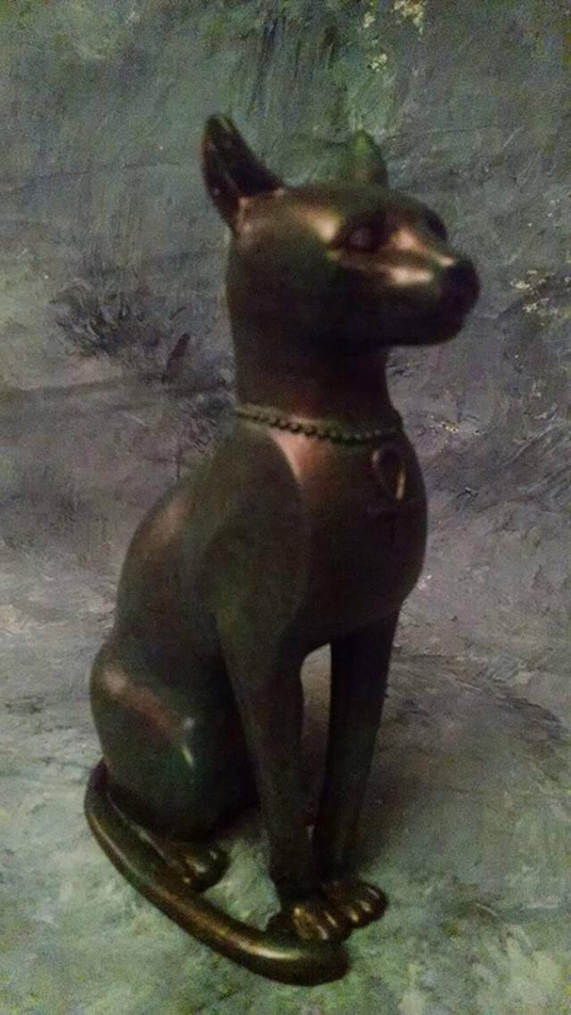 博物館級】◇バステト神像 ブロンズ像 猫の女神 古代エジプト◇検