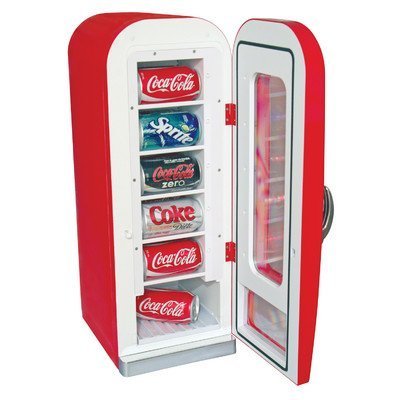 COCA-COLA コカ・コーラ レトロ調 コカコーラ 自動販売機型冷蔵庫 レトロベンディングマシーン CVF18-G 10缶収納型 Vending Fridg[輸入品]_1