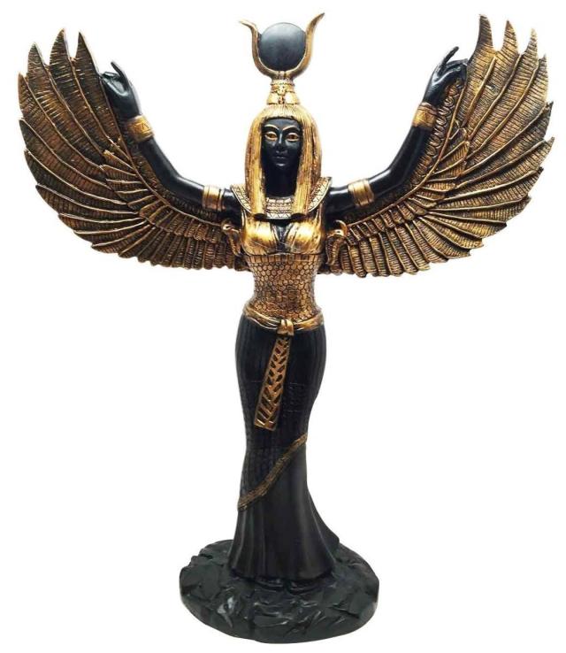 古代エジプト彫刻 翼を広げた自然と神秘の女神 イシス神 置物彫像/ ピラミッド スフィンクス ファラオ 神殿 王宮 プレゼント贈り物 [輸入品_1