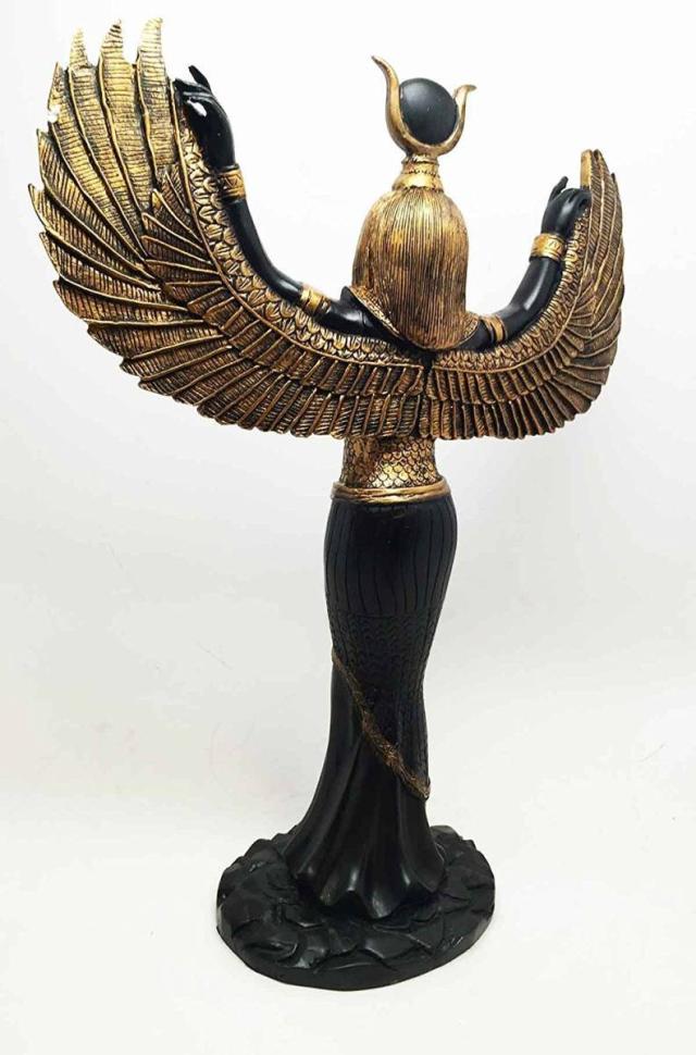 古代エジプト彫刻 翼を広げた自然と神秘の女神 イシス神 置物彫像/ ピラミッド スフィンクス ファラオ 神殿 王宮 プレゼント贈り物 [輸入品_3