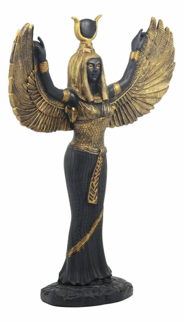 古代エジプト彫刻 翼を広げた自然と神秘の女神 イシス神 置物彫像/ ピラミッド スフィンクス ファラオ 神殿 王宮 プレゼント贈り物 [輸入品_4