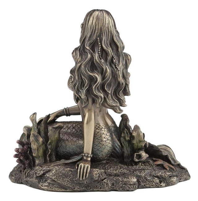 ヴェロネーゼ・デザイン製 貝殻に座っている、マーメイド（人魚）置物