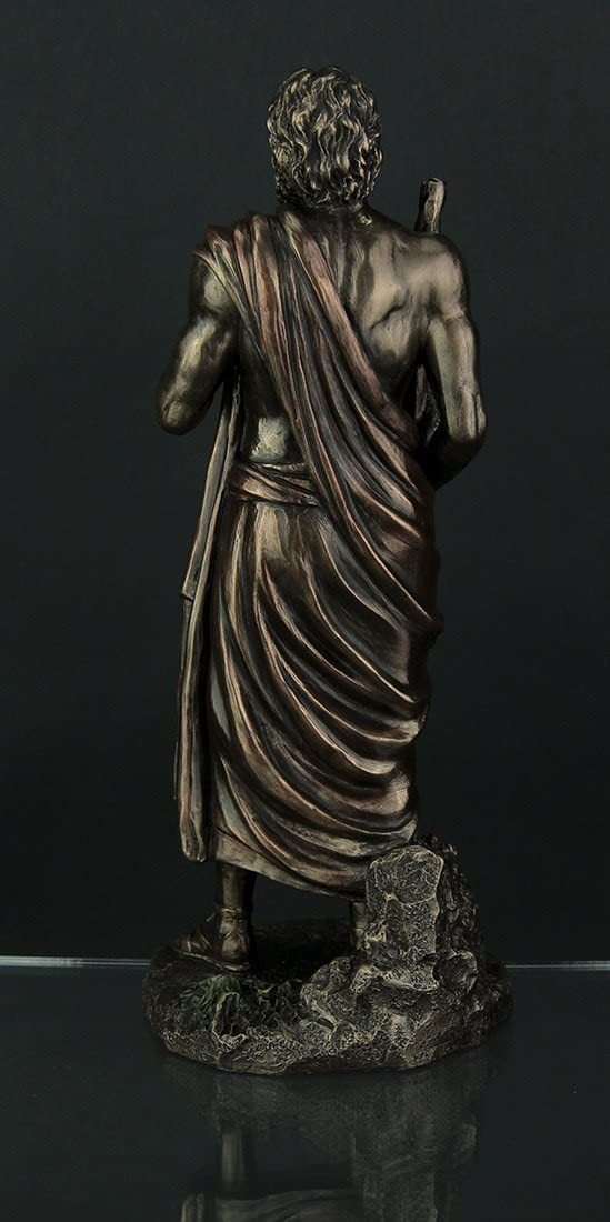 古代ギリシャ医学の神 アスクレピオス ブロンズ風 彫刻 彫像/ WHO（世界保健機関）医学の守護神 医師 医学生 プレゼント贈り物（輸入品）_2