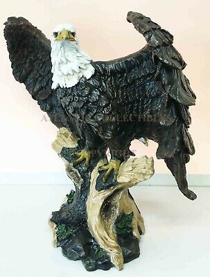 枝に止まる 空の王 白頭鷲 彫刻 彫像 高さ 約46ｃｍ/ ハクトウワシ アメリカ国鳥 記章 タカ目タカ科 絶滅危機種 インディアン プレゼント 贈り物 輸入品_5
