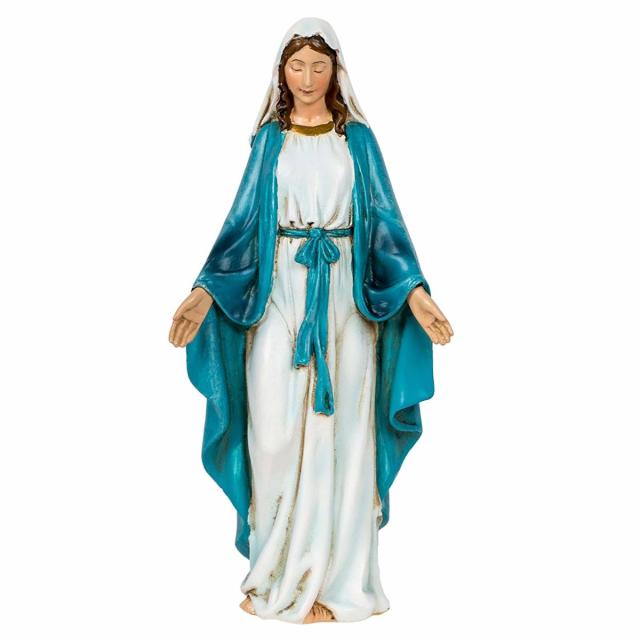 聖母マリア像 彫像 高さ約15ｃｍ キリスト教 Virgin Mary/ カトリック 祭壇 洗礼 精霊 福音 クリスマス プレゼント 贈り物 誕生日 お祝い(輸入品)_1