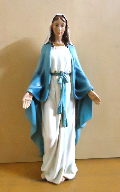 聖母マリア像 彫像 高さ約15ｃｍ キリスト教 Virgin Mary/ カトリック 祭壇 洗礼 精霊 福音 クリスマス プレゼント 贈り物 誕生日 お祝い(輸入品)_4