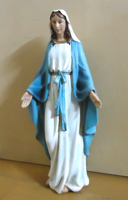 聖母マリア像 彫像 高さ約15ｃｍ キリスト教 Virgin Mary/ カトリック 祭壇 洗礼 精霊 福音 クリスマス プレゼント 贈り物 誕生日 お祝い(輸入品)_5