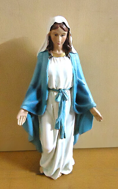 聖母マリア像 彫像 高さ約15ｃｍ キリスト教 Virgin Mary/ カトリック 祭壇 洗礼 精霊 福音 クリスマス プレゼント 贈り物 誕生日 お祝い(輸入品)_7