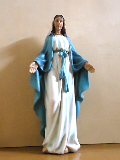 聖母マリア像 彫像 高さ約15ｃｍ キリスト教 Virgin Mary/ カトリック 祭壇 洗礼 精霊 福音 クリスマス プレゼント 贈り物 誕生日 お祝い(輸入品)_8