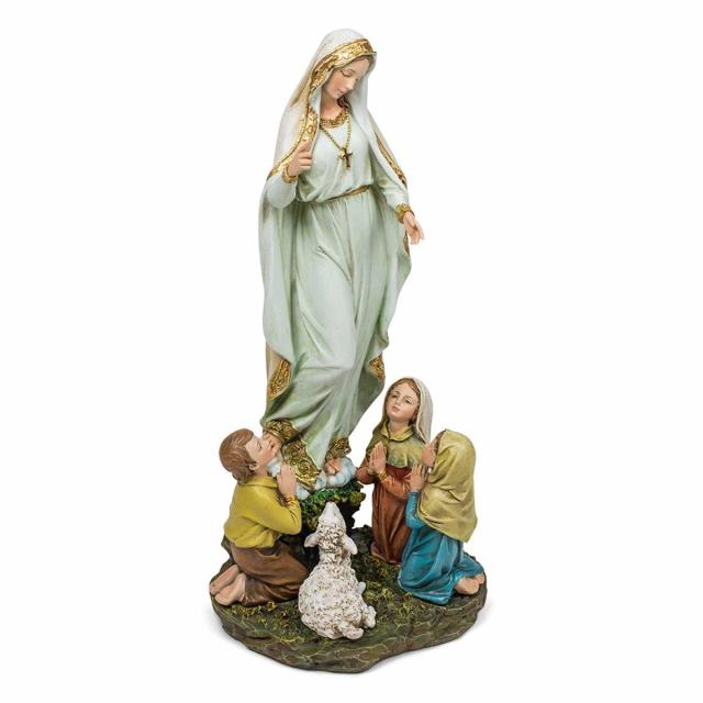 クリスチャン用彫刻 ファティマの聖母 彫刻彫像 高さ 約30ｃｍ/ カトリック教会 聖霊 福音 癒し 十字架 無原罪 プレゼント 贈り物[輸入品]_2