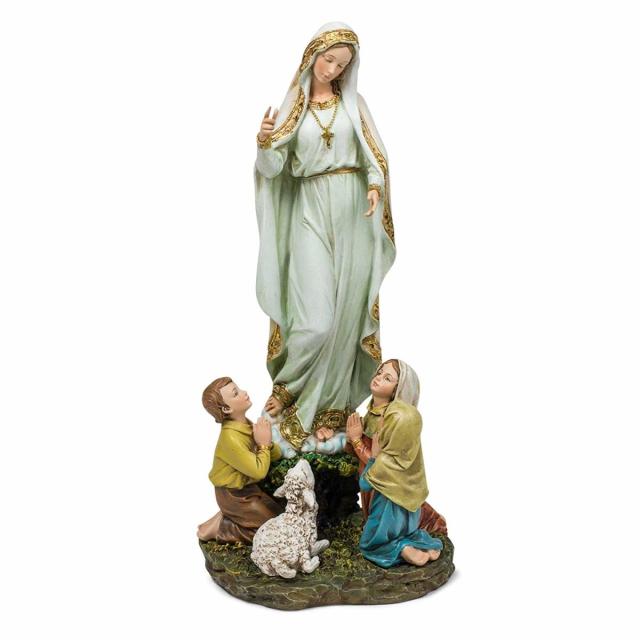 クリスチャン用彫刻 ファティマの聖母 彫刻彫像 高さ 約30ｃｍ/ カトリック教会 聖霊 福音 癒し 十字架 無原罪 プレゼント 贈り物[輸入品]_4