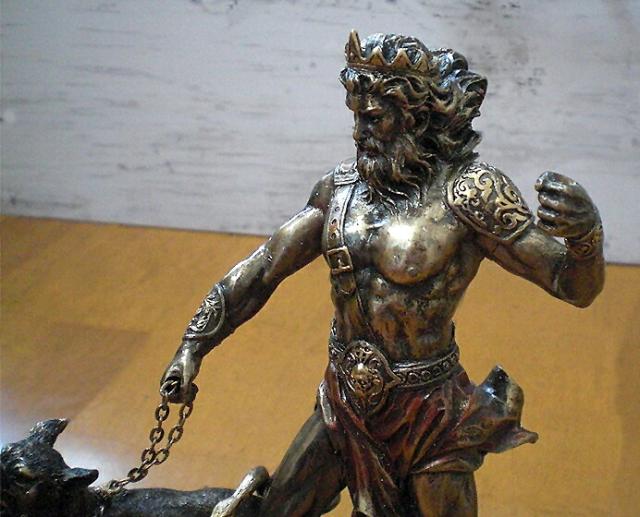 ケルベロスを引き連れた、ハデス 古代ギリシャ神 彫像 彫像/ オリンポス ギリシア神話 冥府の神 ペルセポネー アテネ ヘレニズム 贈り物(輸入品_4