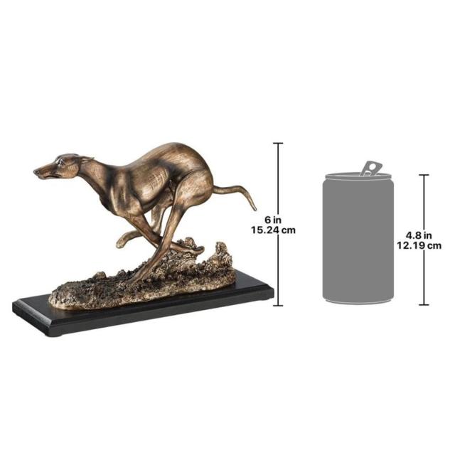 デザイン・トスカノ製 アールデコ調 グレイハウンド・ホイペット犬の彫像 彫刻（輸入品）_1
