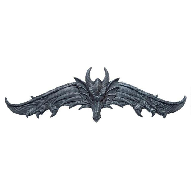 デザイン・トスカノ製 ハードウィック・ドラゴン・ウォール・ペディメント壁掛け 装飾アート彫刻 彫像 壁装飾インテリア 書斎 出入り口 カフェ（輸入品）_1