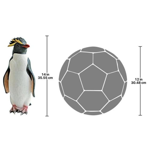 西洋動物彫刻 ロックホッパー イワトビ ペンギンの像 多色塗り彫像/ 動物園 カフェ パブ 幼稚園 児童館 記念品プレゼント贈り物(輸入品_2
