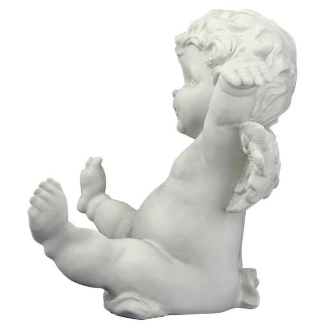 飛び跳ねる子供の智天使（ケルビム像）西洋彫刻 装飾品 ガーデン彫像/ ガーデニング アクセント 庭園 園芸 お庭 芝生 プレゼント(輸入品_5