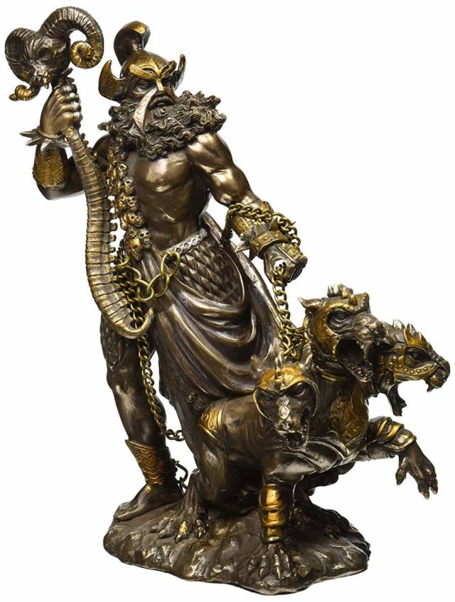 ケルベロスを連れた、冥界のギリシャ（オリンポス）神 ハデス