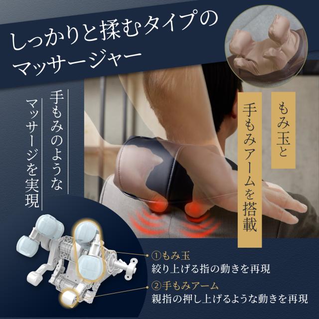 【医療機器認証】 HOGXIA 首肩マッサージ機 肩こり マッサージ機 プレゼント 電動マッサージ機 マッサージ 小型マッサージ機 / ネックマッサージャー HGX-158R ネイビー_2