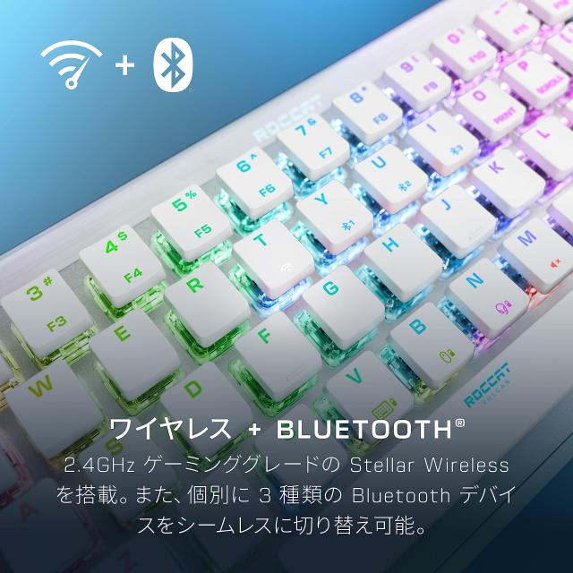 ROCCAT Vulcan II Mini Air ゲーミングキーボード 有線 無線 日本語配列 65% フォームファクター JIS 赤軸 テンキーレス ROC-27-091_2