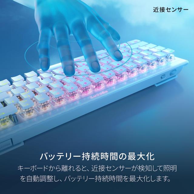 ROCCAT Vulcan II Mini Air ゲーミングキーボード 有線 無線 日本語配列 65% フォームファクター JIS 赤軸 テンキーレス ROC-27-091_3