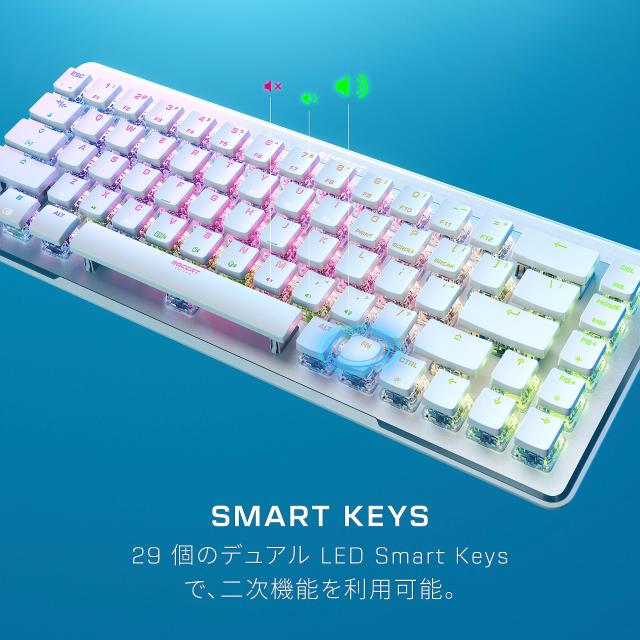 ROCCAT Vulcan II Mini Air ゲーミングキーボード 有線 無線 日本語配列 65% フォームファクター JIS 赤軸 テンキーレス ROC-27-091_5