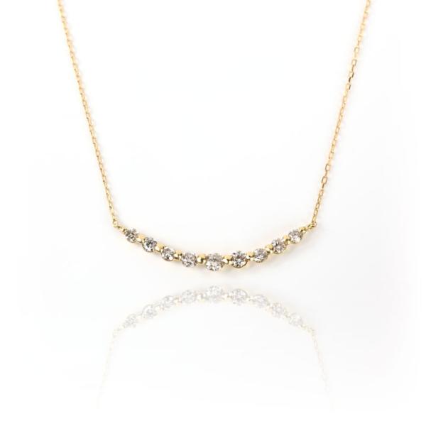 ネックレス ペンダント プレゼント 人気 ダイヤモンド ライン / 0.2ct K18 K18wg K18pg ギフト_10