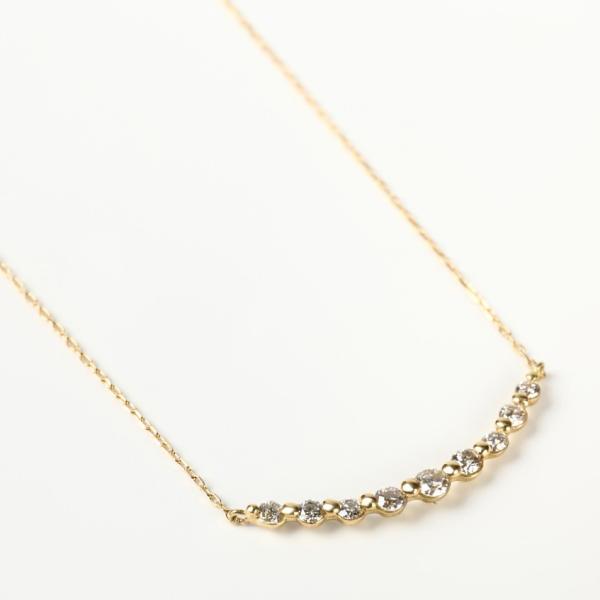 ネックレス ペンダント プレゼント 人気 ダイヤモンド ライン / 0.2ct K18 K18wg K18pg ギフト_11