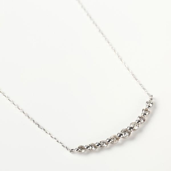 ネックレス ペンダント プレゼント 人気 ダイヤモンド ライン / 0.2ct K18 K18wg K18pg ギフト_15