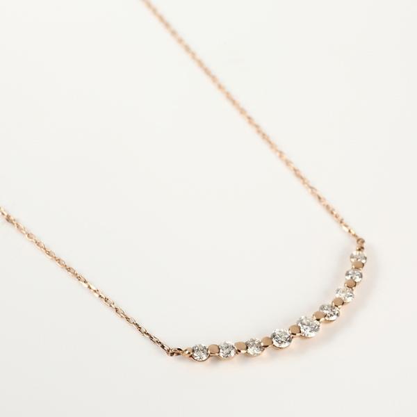 ネックレス ペンダント プレゼント 人気 ダイヤモンド ライン / 0.2ct K18 K18wg K18pg ギフト_19