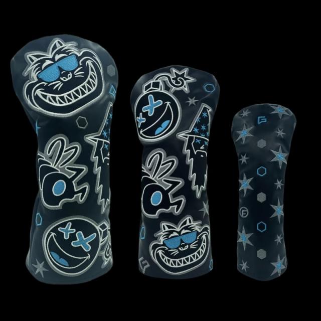 【BET-07 4点セット】FAT CAT  ゴルフ ヘッドカバー セット  組み合自由 ヘッドカバー ドライバー フェアウェイウッド ユーティリティー パター ピンタイプPT  プレゼント 4点セット BET-07 4点セット】FAT CAT ゴルフ ヘッドカバー セット 組み合自由