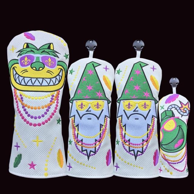 【BET-08 4点セット】bettinardi WIZARD  BOMB FAT CAT  ゴルフ ヘッドカバー セット  組み合自由 ヘッドカバー ドライバー フェアウェイウッド ユーティリティー パター ピンタイプPT  プレゼント 4点セット