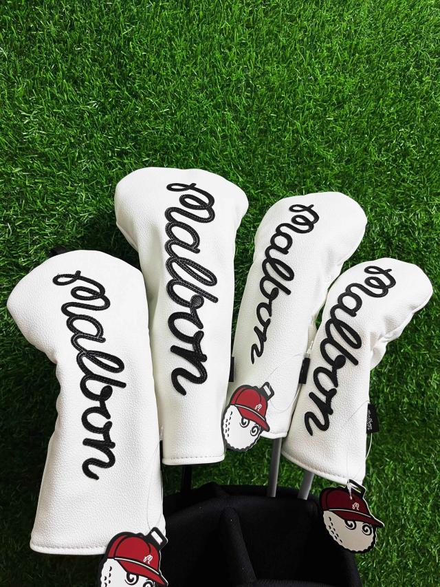 MB-08 マルボンゴルフ Malbon  ゴルフ ヘッドカバー 大人気   ゴルフ ヘッドカバー セット  組み合自由 ヘッドカバー ドライバー フェアウェイウッド ユーティリティー  ピンタイプPT  プレゼント 4点セット