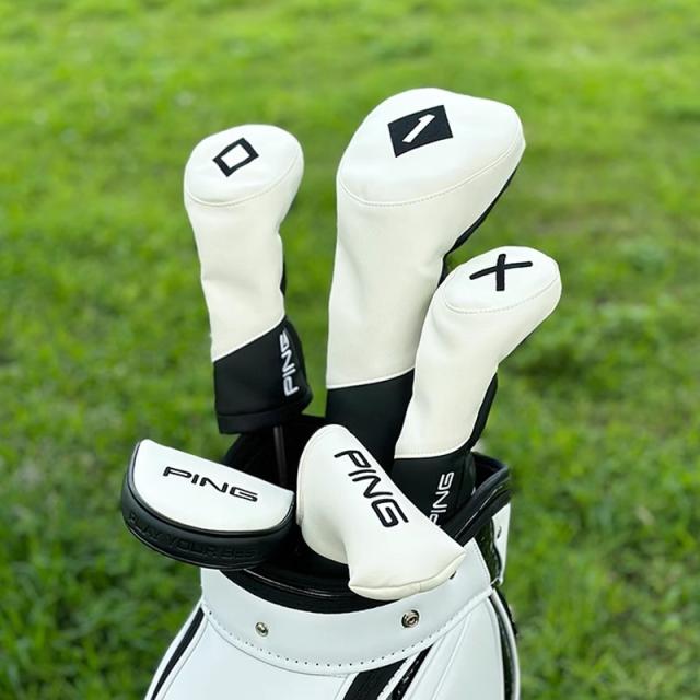 PING-05  ゴルフ ヘッドカバー 大人気  PING ピン ゴルフ ヘッドカバー セット  組み合自由 ヘッドカバー ドライバー フェアウェイウッド ユーティリティー  ピンタイプPT  プレゼント 4点セット