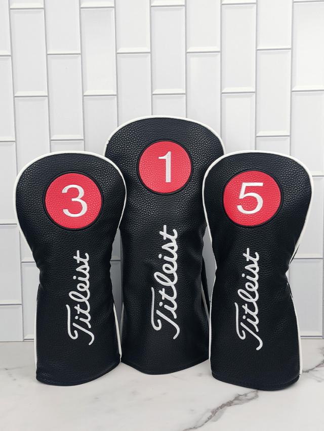 【TIT-202 3点セット】Titleist タイトリスト ゴルフ ヘッドカバー セット  組み合自由 ヘッドカバー ドライバー フェアウェイウッド ユーティリティー パター ピンタイプPT  プレゼント 3点セット
