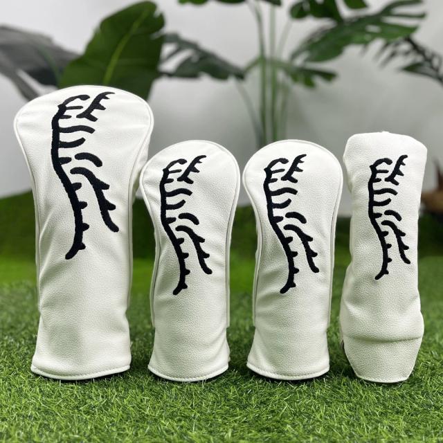 ゴルフクラブカバー 1W/3W/5W/UT 4点セット シンプルタイガー 新作⛳ ゴルフクラブカバー 1W/3W/5W/UT 4点セット シンプルタイガー 新作