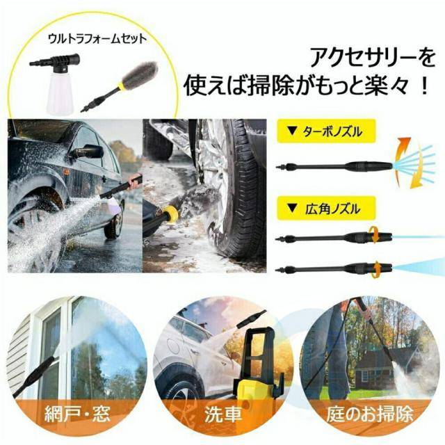 2025新登場 高圧洗浄機 1800W 最大吐出圧力17MPa 東西日本兼用 水道