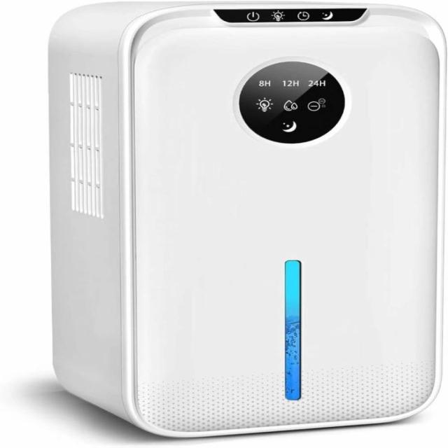 除湿機 大容量 2.2L 湿気取り 除湿量1L/日 マイナスイオン発生 部屋干し じょしつき 省エネ 節電 除湿乾燥機 静音 タイマー付き ペルチェ式除湿機 小型 コンパクト 除湿器 自動霜取り 七色ライト オシャレ