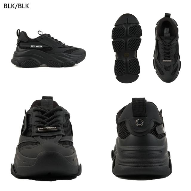 6.0(22.5cm) ヒール6.0cm スティーブマデン レディース ボリュームソールスニーカー スニーカー 靴 厚底 ダッドシューズ 紐靴 送料無料 STEVE MADDEN POSSESSION