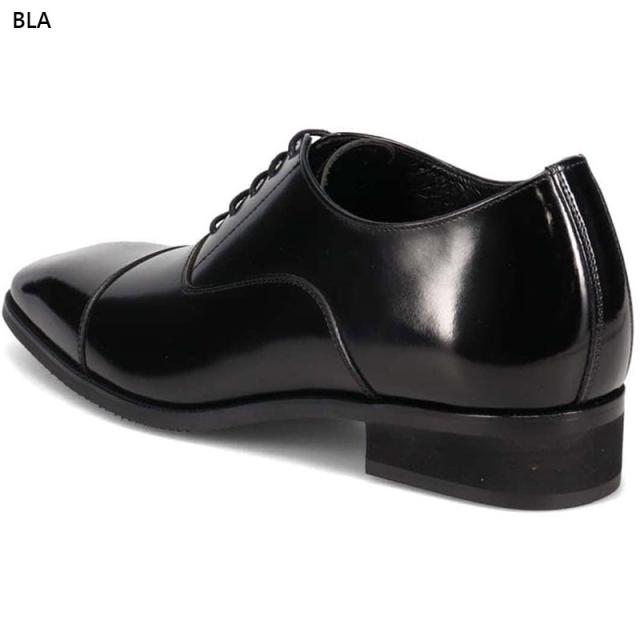 在庫1点限り 26.5cm 3E 幅広 ワイド ビー クラシック メンズ ビークラシック BEE CLASSIC 内羽根ストレートチップビジネスシューズ ビジネス 冠婚葬祭 6cm ブラック 黒 送料無料 BEE CLASSIC