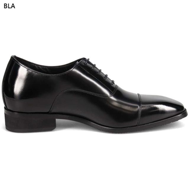 在庫1点限り 26.5cm 3E 幅広 ワイド ビー クラシック メンズ ビークラシック BEE CLASSIC 内羽根ストレートチップビジネスシューズ ビジネス 冠婚葬祭 6cm ブラック 黒 送料無料 BEE CLASSIC