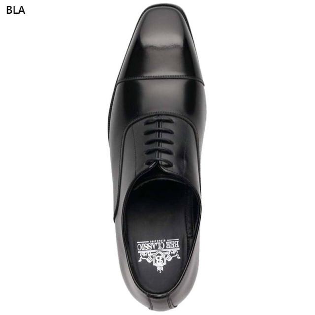 在庫1点限り 26.5cm 3E 幅広 ワイド ビー クラシック メンズ ビークラシック BEE CLASSIC 内羽根ストレートチップビジネスシューズ ビジネス 冠婚葬祭 6cm ブラック 黒 送料無料 BEE CLASSIC