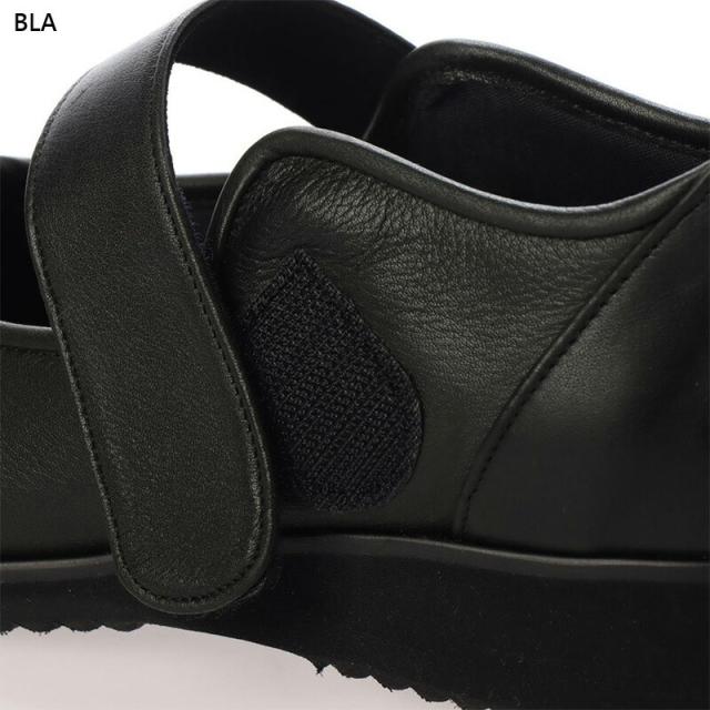 在庫1点限り 24.5cm 4E 幅広 ワイド ゴルフ レディース シティゴルフ 甲ベルト フラットパンプス 靴 シューズ カジュアル おしゃれ ストラップ 軽量 ブラック 黒 送料無料 GOLF GFL5210B