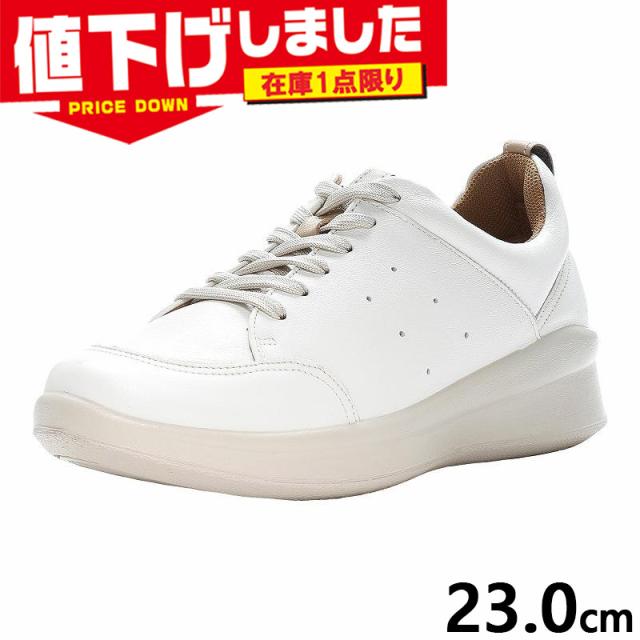 在庫1点限り 23.0cm 4E 幅広 ワイド スポルス レディース SP2001 ムーンスター MOONSTAR 靴 シューズ 日本製 天然皮革 ステア 撥水 衝撃吸収 ホワイト 白 送料無料 SPORTH 42300951